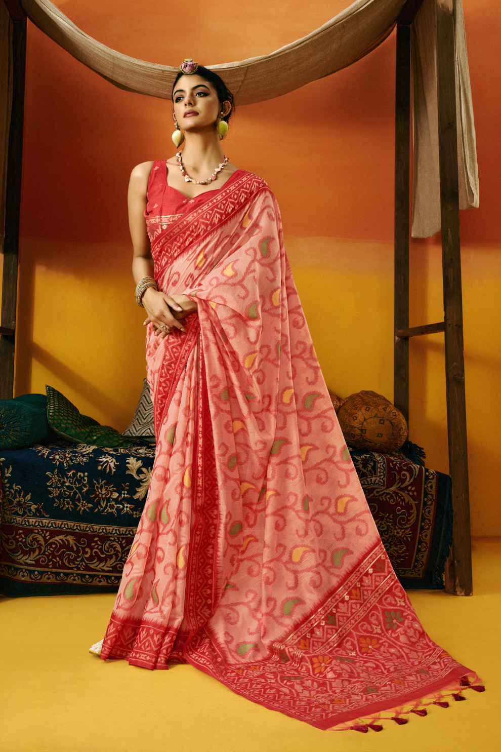 Grace Woven in the Threads of Spun Handwoven Jamdani Elegance