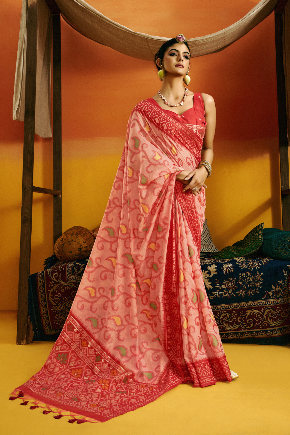 Grace Woven in the Threads of Spun Handwoven Jamdani Elegance