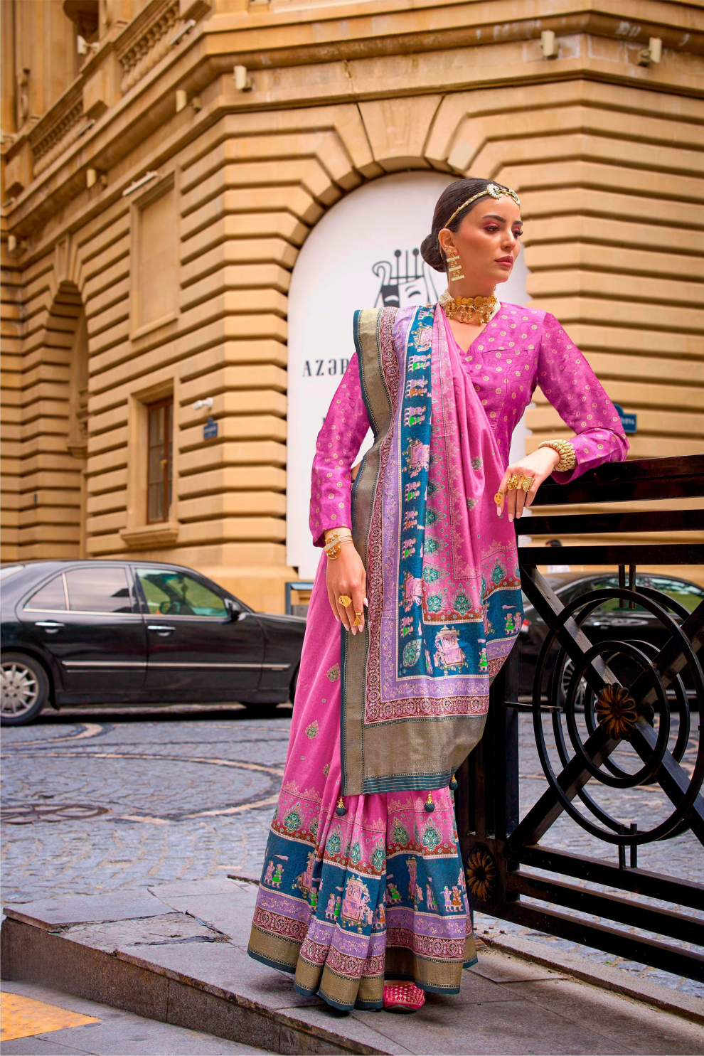 Elegant Shine Super Poly Viscose Silk Saree with Apoxy Finish - LaVante Fashion