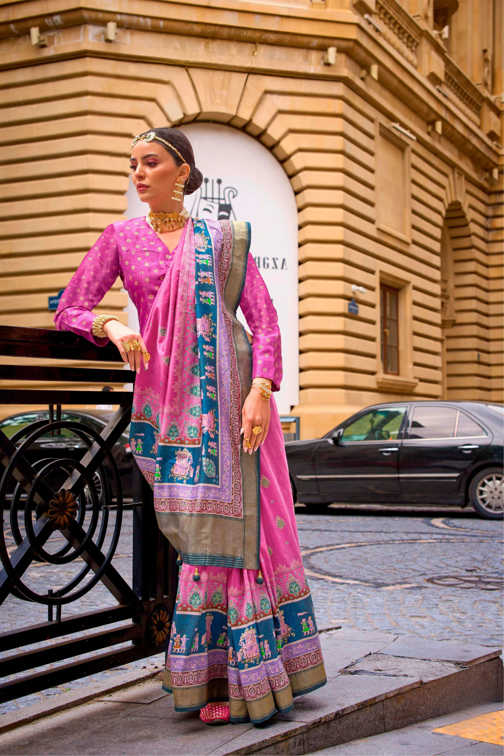 Elegant Shine Super Poly Viscose Silk Saree with Apoxy Finish - LaVante Fashion