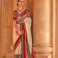 Kanjivaram Style Silk Saree with Designer Brooch and Clutch