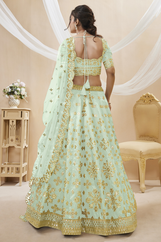 Elegant Embroidered Flared Lehenga Choli Set with Dupatta