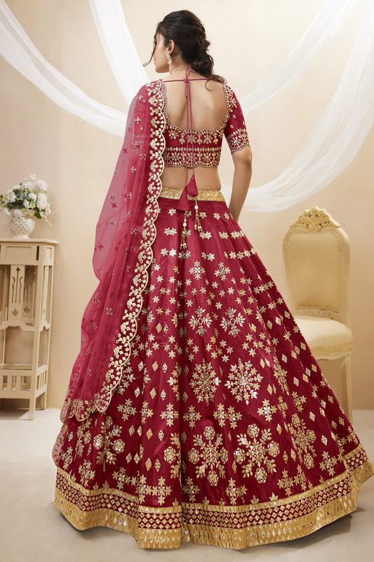 Elegant Embroidered Flared Lehenga Choli Set with Dupatta