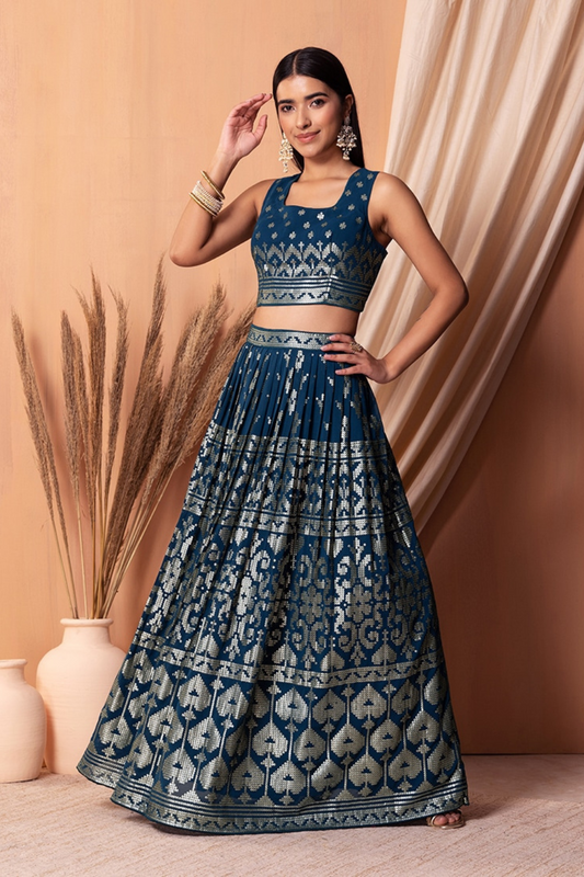 Stunning Georgette Embroidered Lehenga Choli for Wedding
