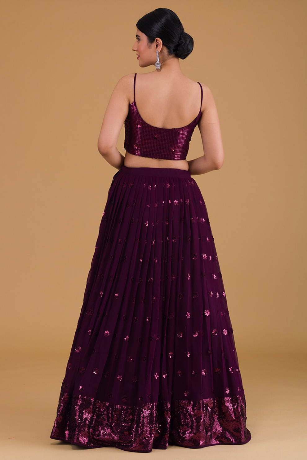 Graceful Zari & Sequins Embroidered Lehenga for Festive Occasions