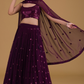 Graceful Zari & Sequins Embroidered Lehenga for Festive Occasions