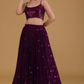 Graceful Zari & Sequins Embroidered Lehenga for Festive Occasions