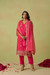 Traditional Organza Kurta Set With Embroidery Work