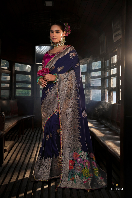 Soft Dola Viscose Silk Saree with 3D Weaved Pallu - LaVante Fashion