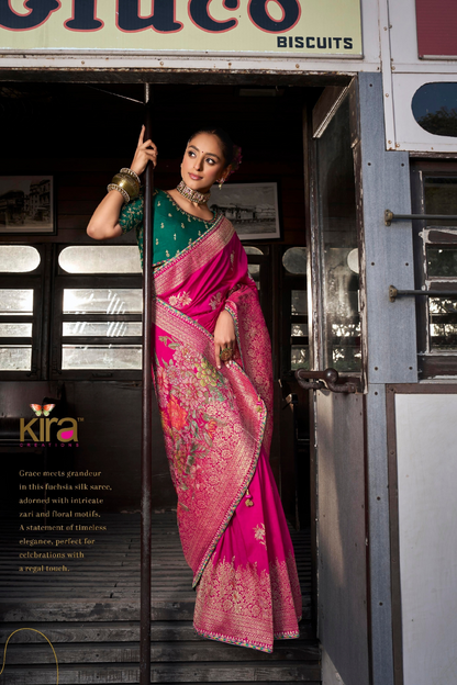Soft Dola Viscose Silk Saree with 3D Weaved Pallu - LaVante Fashion