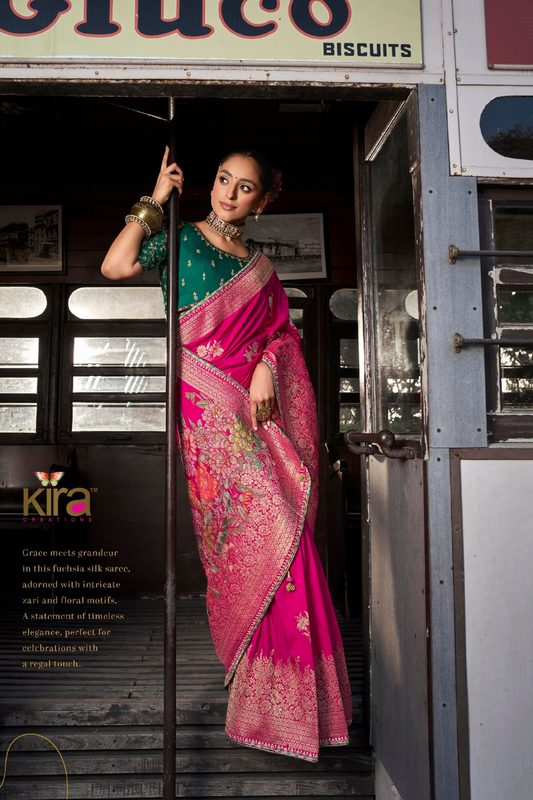 Soft Dola Viscose Silk Saree with 3D Weaved Pallu - LaVante Fashion
