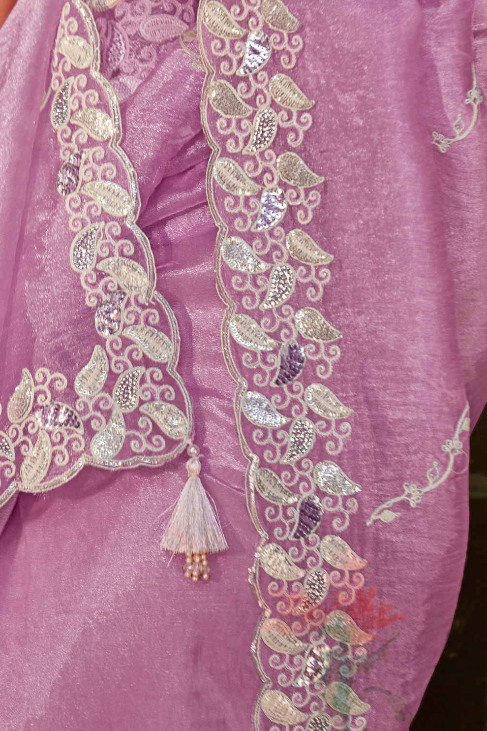 Dolla Silk Embroidered Wedding Saree with Contrast Blouse Design