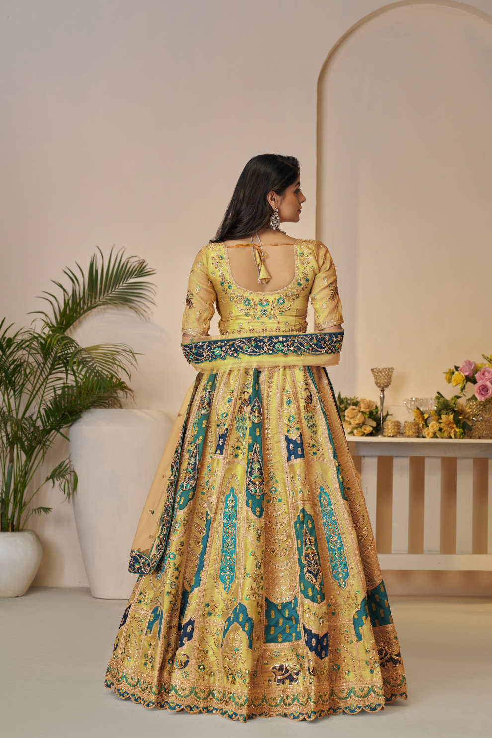 Peacock Embroidered Bridal Lehenga – A Signature Piece from The Rajsi Haathi Collection