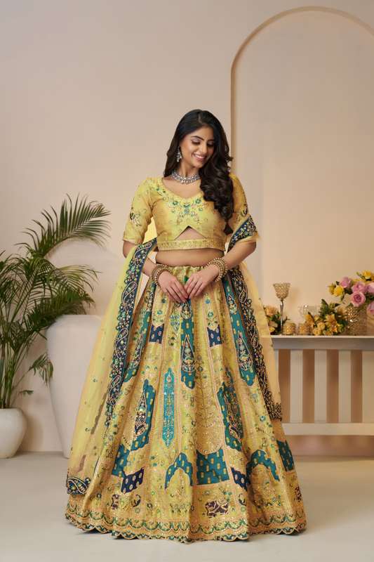 Peacock Embroidered Bridal Lehenga – A Signature Piece from The Rajsi Haathi Collection