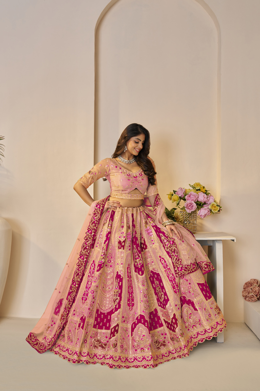 Peacock Embroidered Bridal Lehenga – A Signature Piece from The Rajsi Haathi Collection
