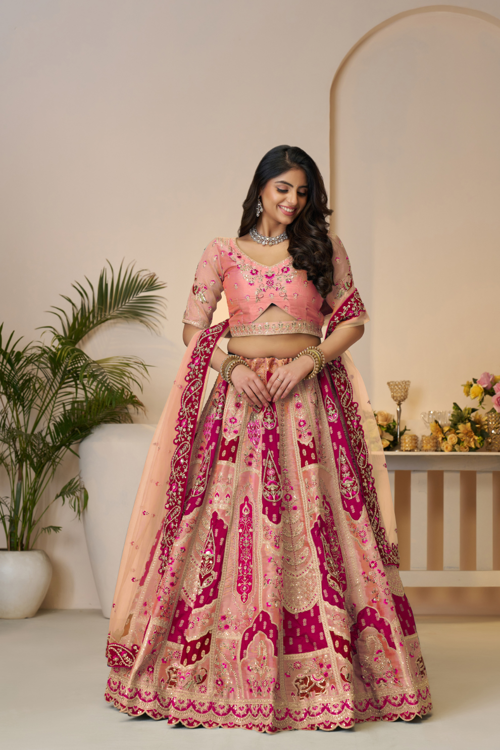 Peacock Embroidered Bridal Lehenga – A Signature Piece from The Rajsi Haathi Collection