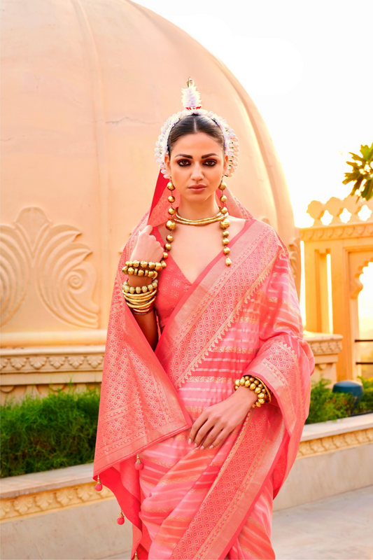 Foil Printed Poly Viscose Silk Saree with Elegant Aqua Finish