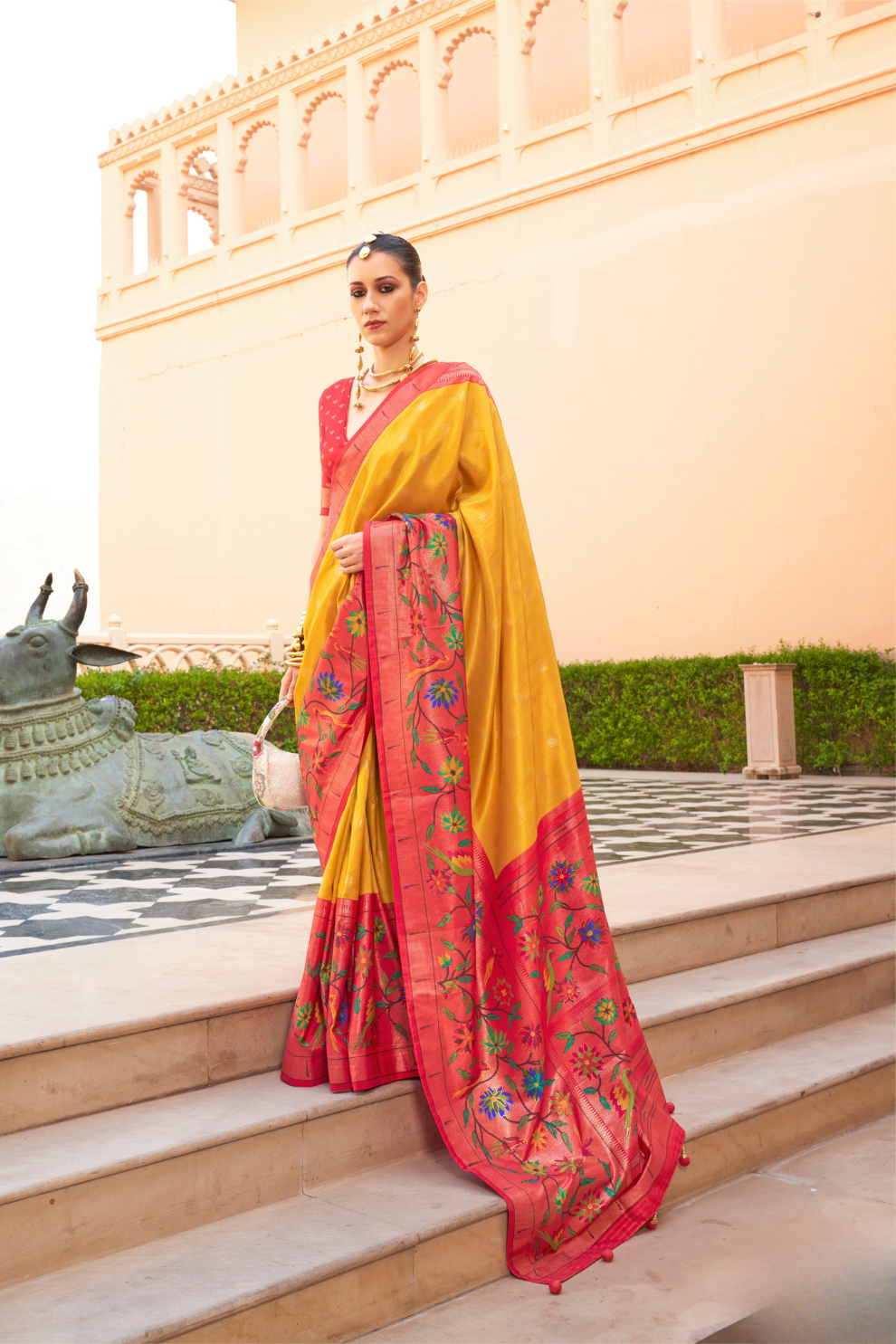Designer Paithani Style Saree in Super Soft Poly Viscose Silk