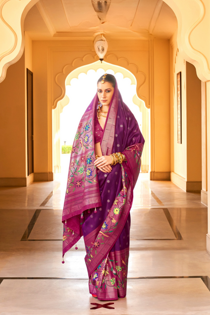Designer Paithani Style Saree in Super Soft Poly Viscose Silk