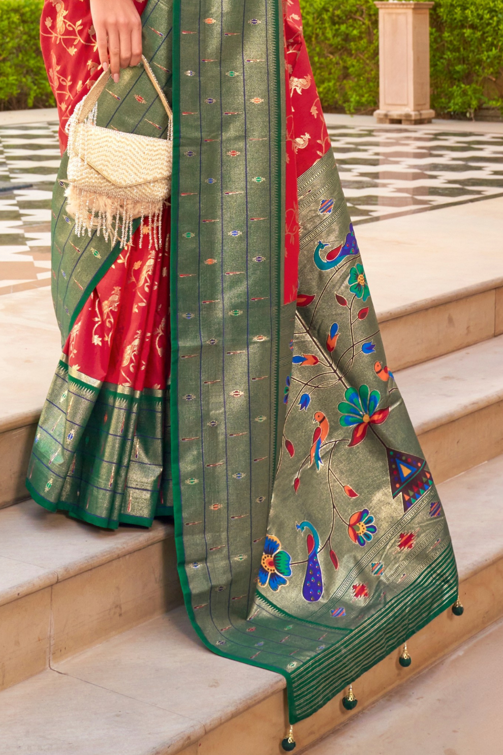 Designer Paithani Style Saree in Super Soft Poly Viscose Silk