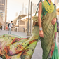 Stylish Swiss Satin Saree with Premium Digital Artwork Prints