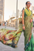 Stylish Swiss Satin Saree with Premium Digital Artwork Prints