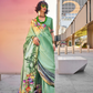 Stylish Swiss Satin Saree with Premium Digital Artwork Prints