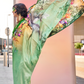 Stylish Swiss Satin Saree with Premium Digital Artwork Prints