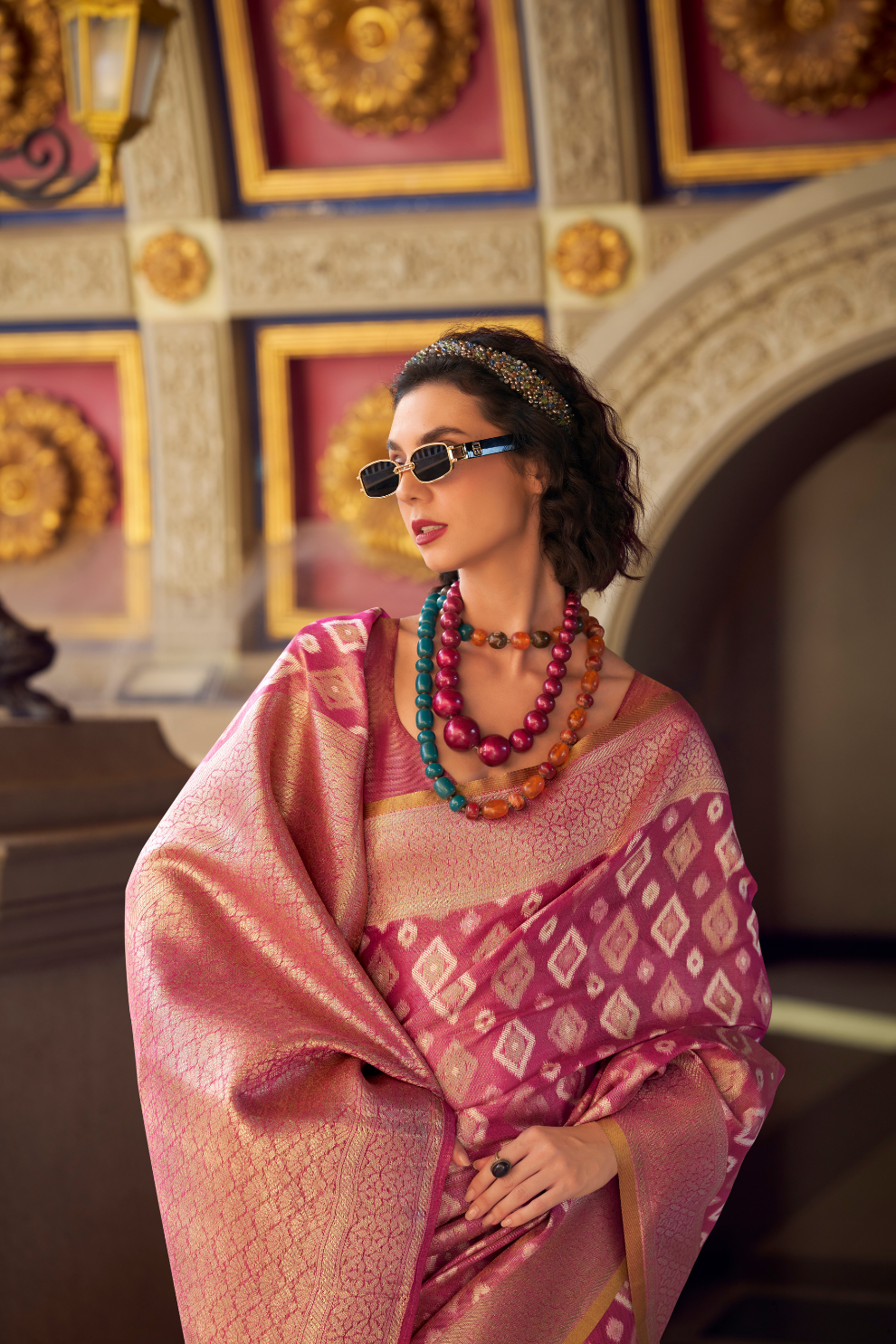 Tissue Silk Saree with Subtle Sheen and Elegant Drape - LaVante Fashion