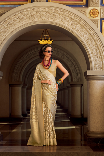 Tissue Silk Saree with Subtle Sheen and Elegant Drape - LaVante Fashion