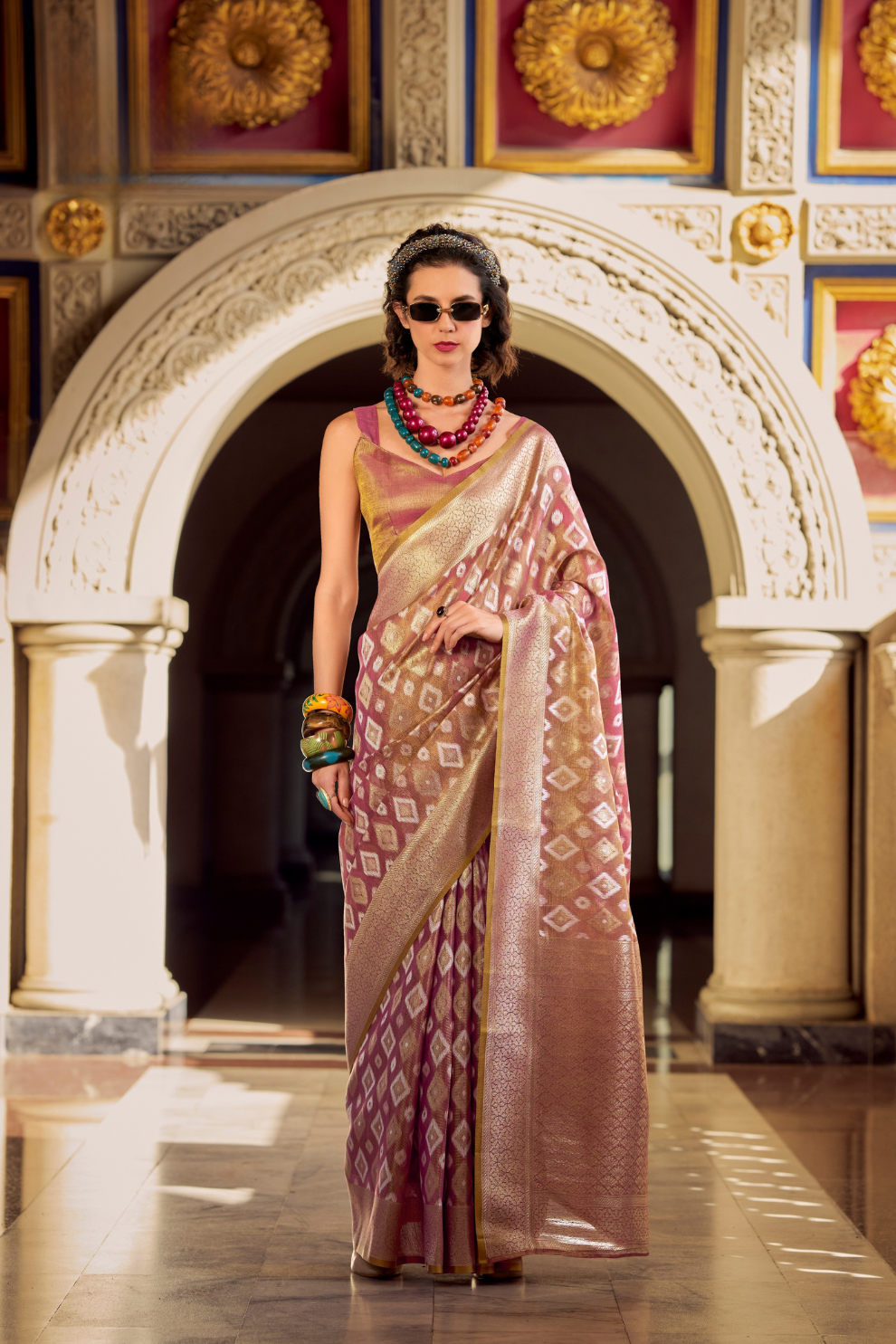 Tissue Silk Saree with Subtle Sheen and Elegant Drape - LaVante Fashion