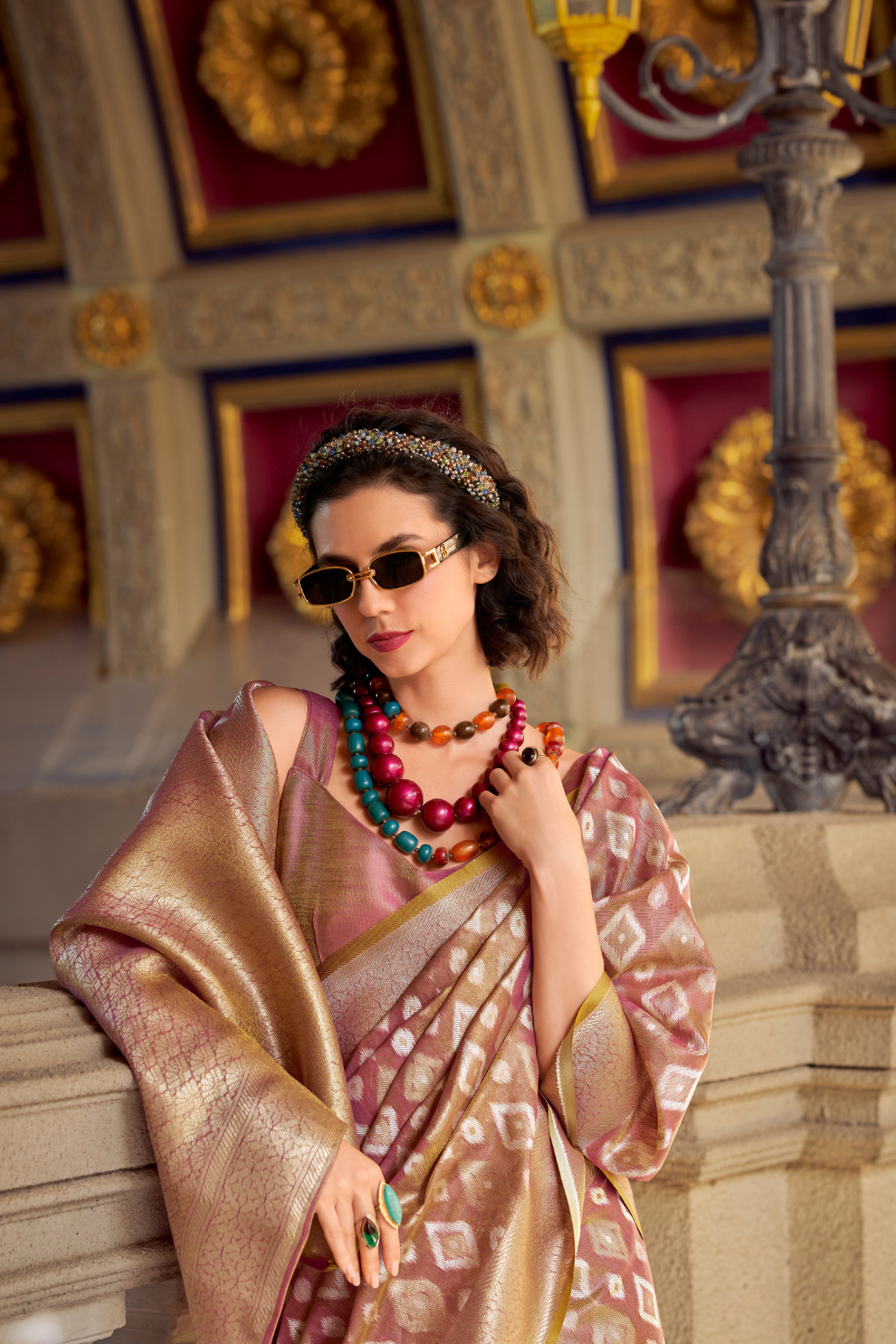 Tissue Silk Saree with Subtle Sheen and Elegant Drape - LaVante Fashion