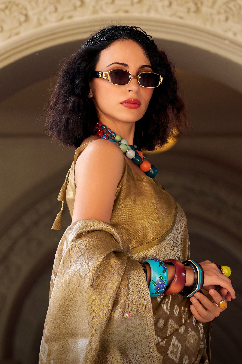 Tissue Silk Saree with Subtle Sheen and Elegant Drape - LaVante Fashion