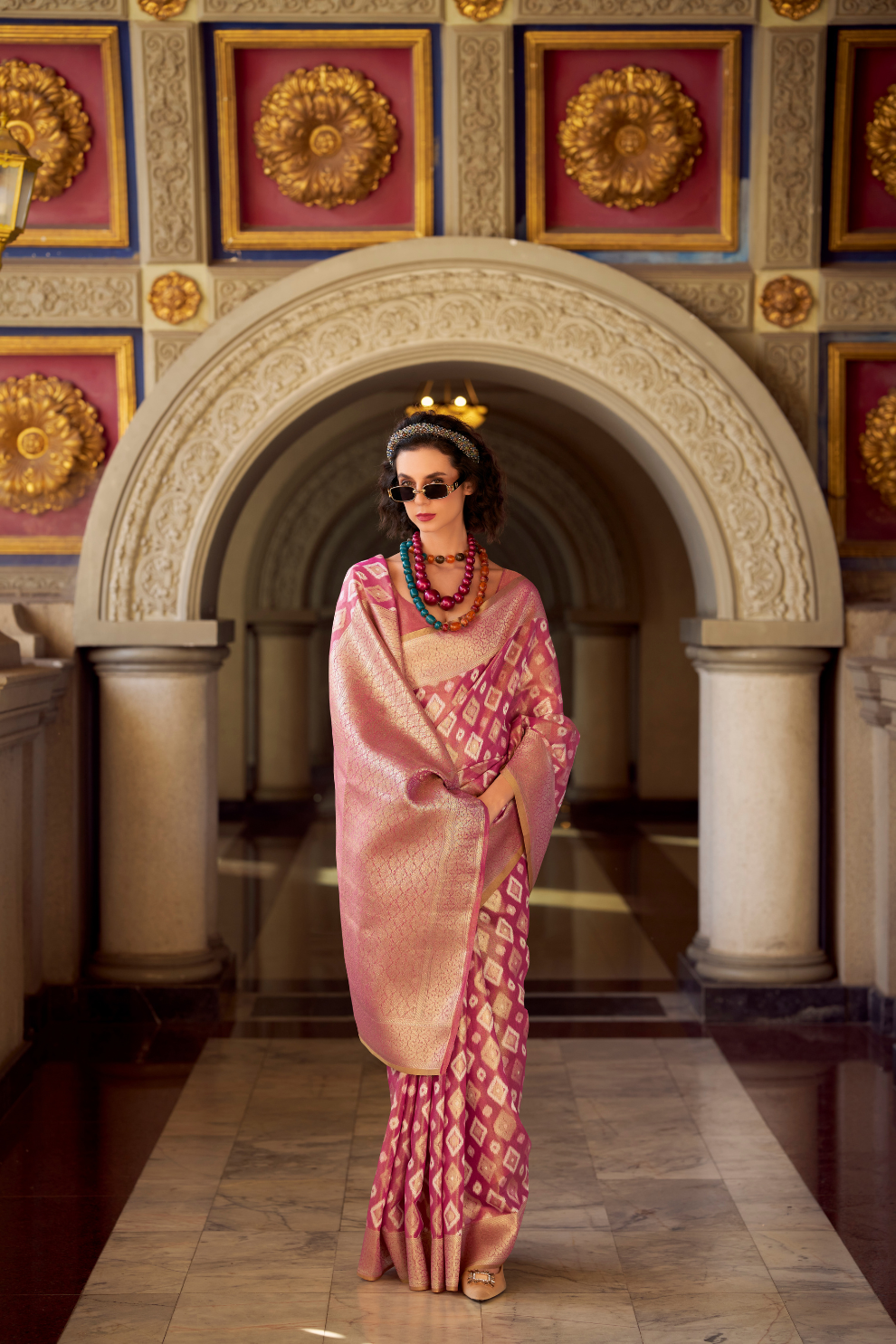 Tissue Silk Saree with Subtle Sheen and Elegant Drape - LaVante Fashion
