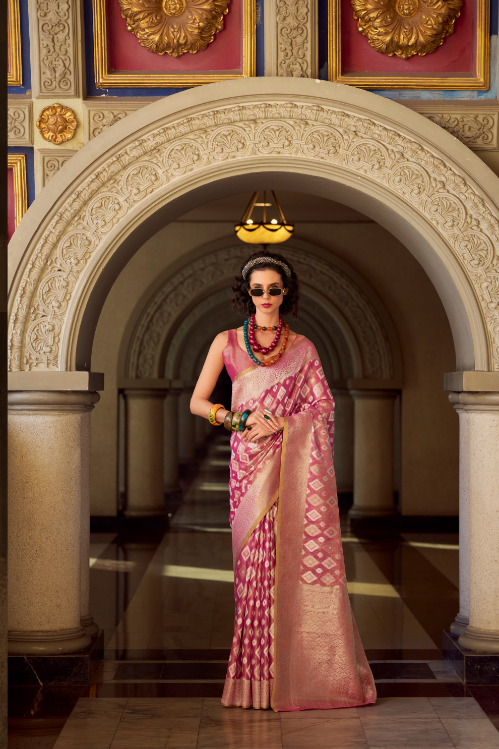Tissue Silk Saree with Subtle Sheen and Elegant Drape - LaVante Fashion