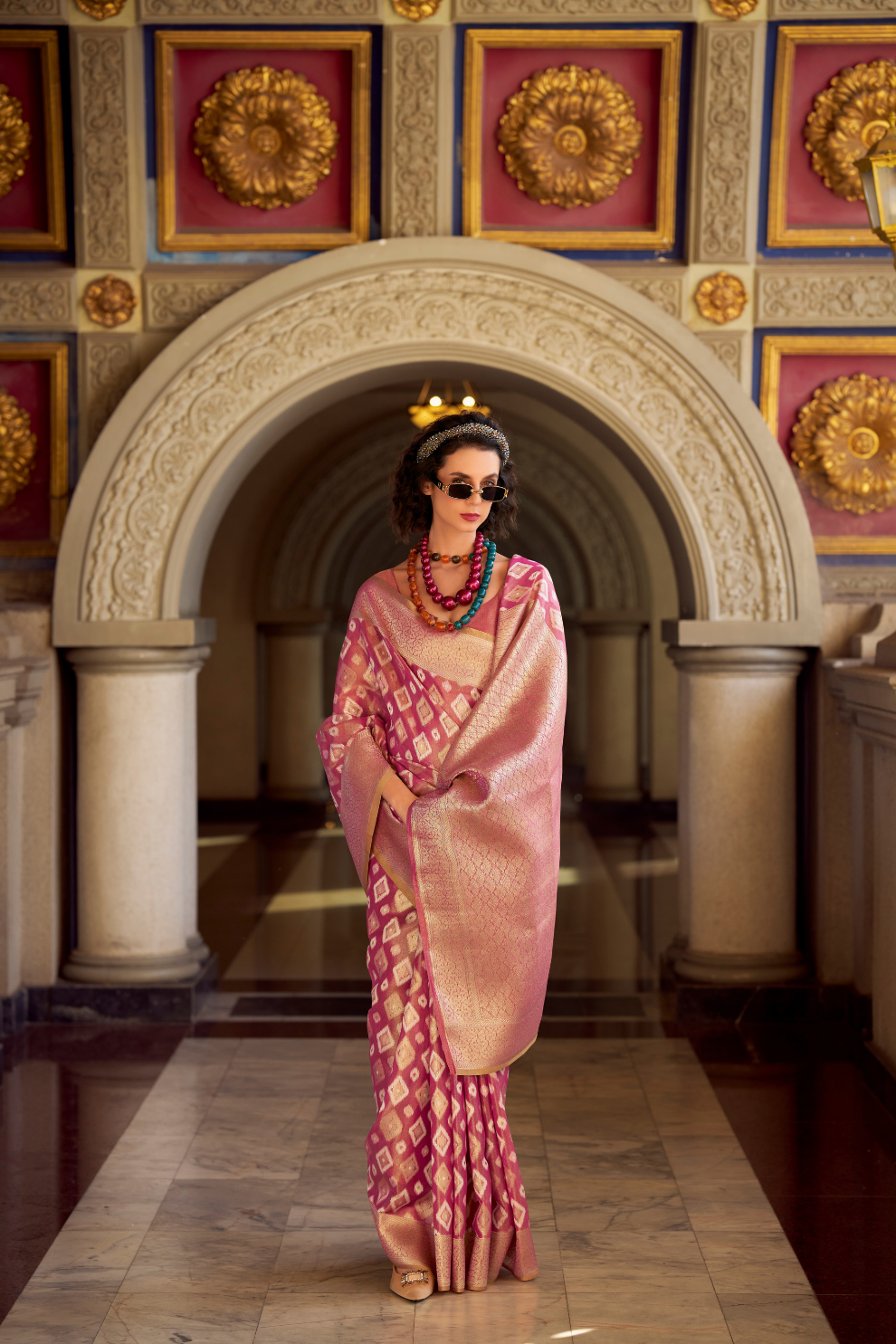 Tissue Silk Saree with Subtle Sheen and Elegant Drape - LaVante Fashion