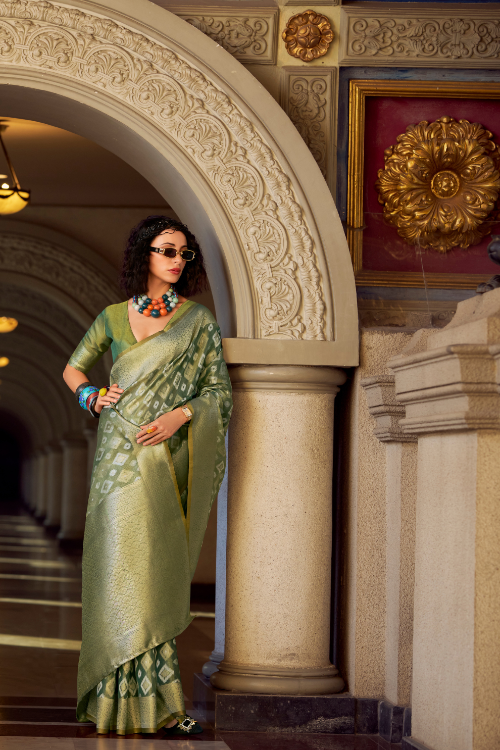 Tissue Silk Saree with Subtle Sheen and Elegant Drape - LaVante Fashion