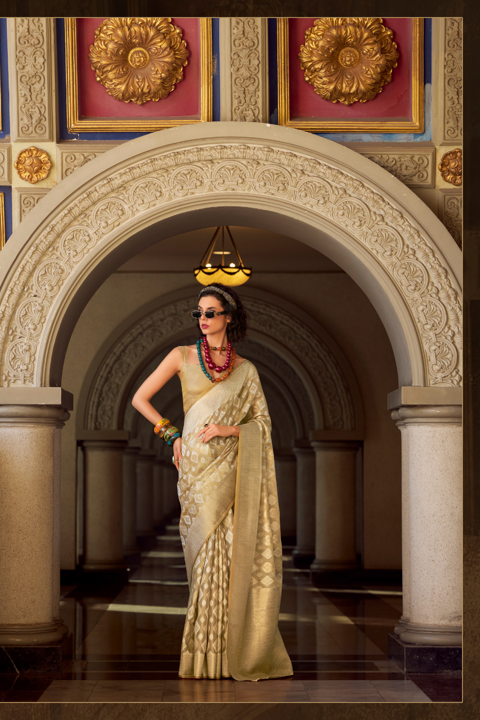Tissue Silk Saree with Subtle Sheen and Elegant Drape - LaVante Fashion