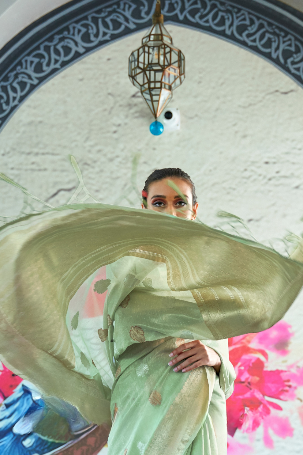 Tissue Finish Silk Saree with Blouse for Special Events