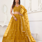 Trendy Butterfly Net Lehenga Choli with Intricate Thread & Sequin Work