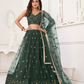 Trendy Butterfly Net Lehenga Choli with Intricate Thread & Sequin Work