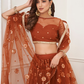 Trendy Butterfly Net Lehenga Choli with Intricate Thread & Sequin Work