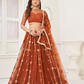 Trendy Butterfly Net Lehenga Choli with Intricate Thread & Sequin Work