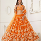 Trendy Butterfly Net Lehenga Choli with Intricate Thread & Sequin Work