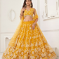 Trendy Butterfly Net Lehenga Choli with Intricate Thread & Sequin Work