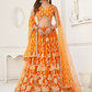 Trendy Butterfly Net Lehenga Choli with Intricate Thread & Sequin Work