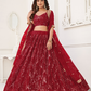 Trendy Butterfly Net Lehenga Choli with Intricate Thread & Sequin Work