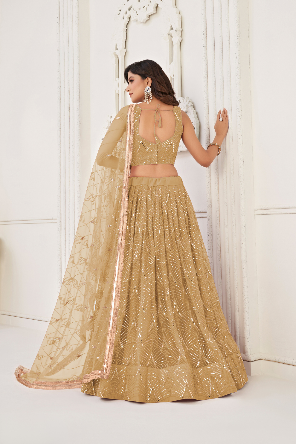 Trendy Butterfly Net Lehenga Choli with Intricate Thread & Sequin Work