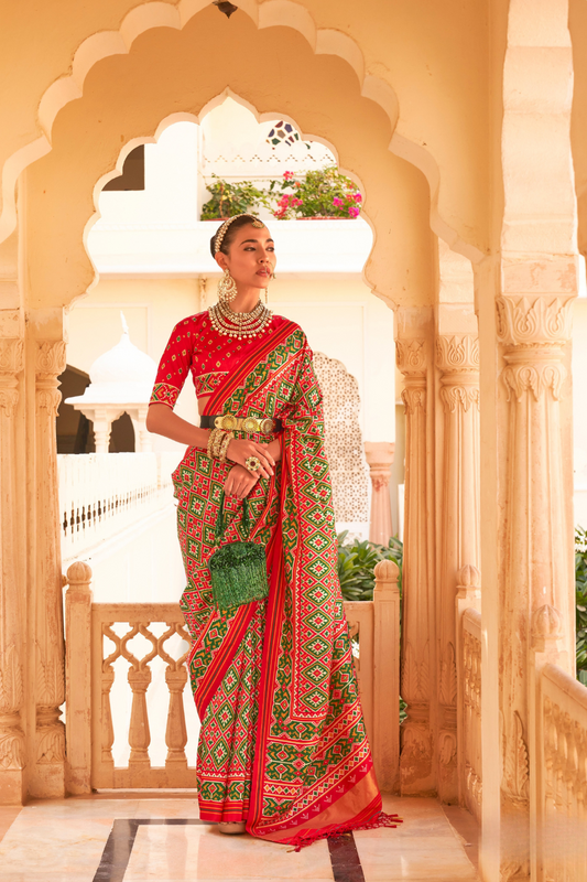 Classic Tussar Silk Saree with Ethnic Print Detailing