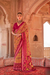 Two-Tone Georgette with Silk Saree Patola Design